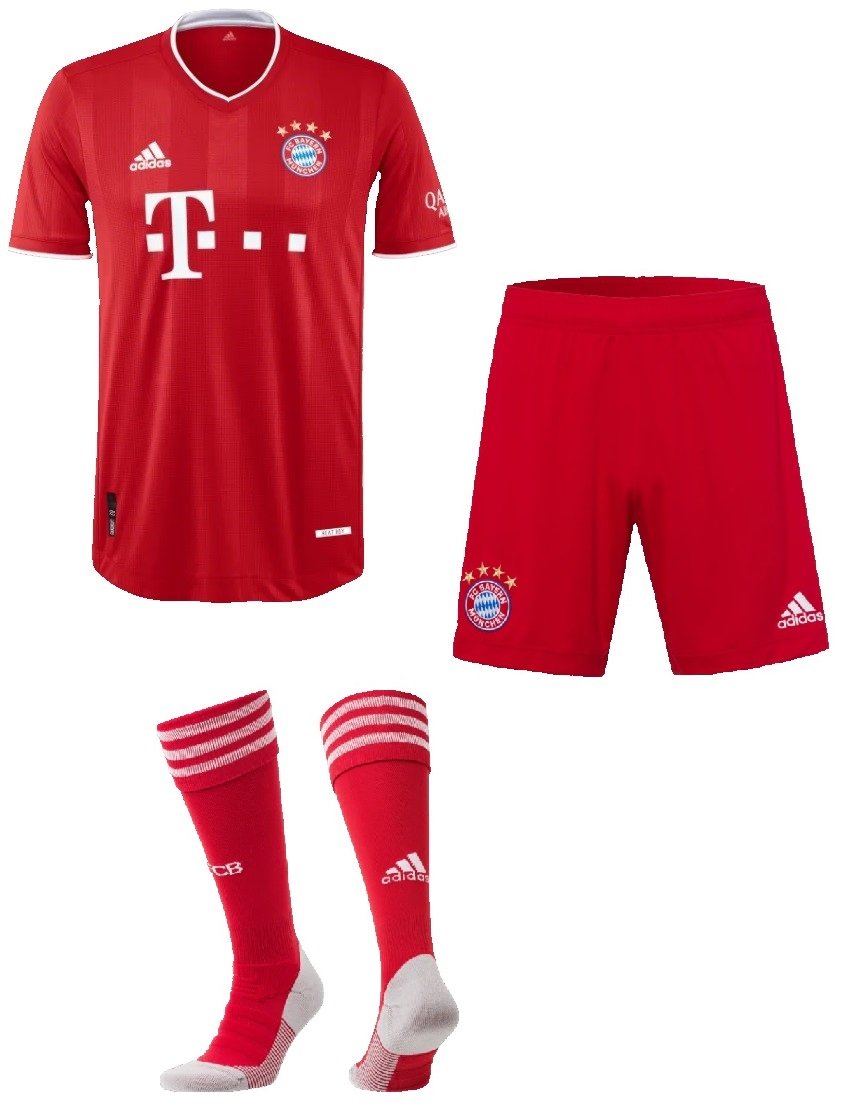 Kit adulto oficial Adidas Bayern de Munique 2020 2021 I jogador